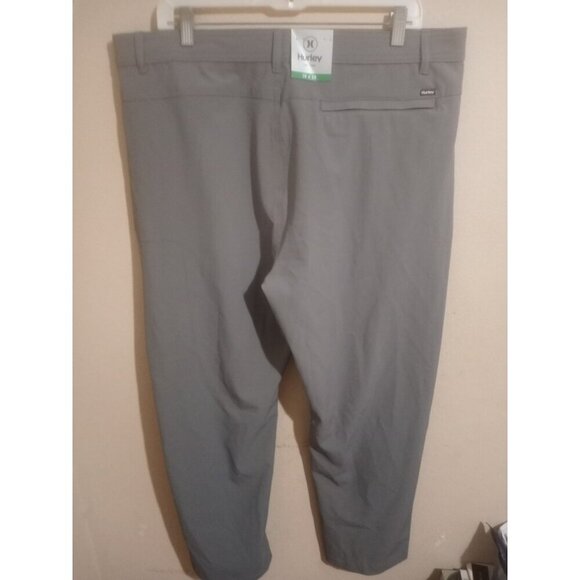 Hurley Pants Adult 38 x 29 Gray Performance Stretch Pants Zip Pocket Mens NWT - Picture 7 of 12